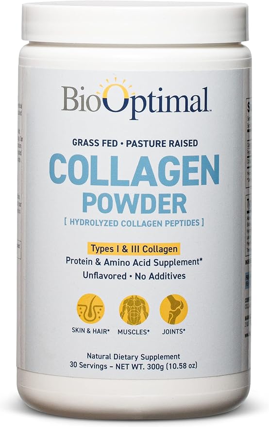 Collagen Peptides Powder - Grass-Fed, Pasture-Raised Hydrolyzed Protein Supplement for Skin, Hair, & Nails - Non-GMO, Zero Sugar Daily Supplement for Men & Women (30 Servings)