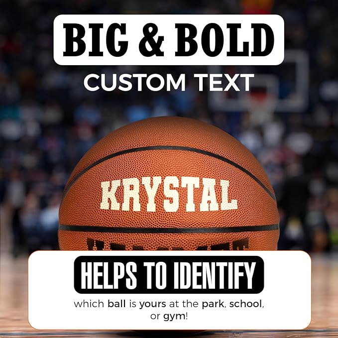 HAMMET Personalized Basketball - Customized Indoor and Outdoor Basketball with Your Name or Text - Ideal Gift for Son, Daughter, Boy or Girl
