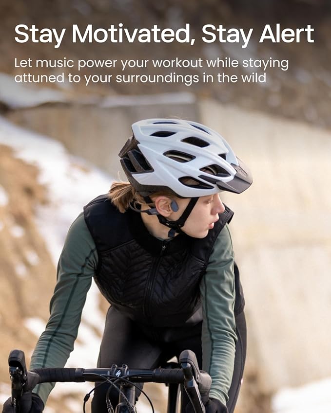 SHOKZ OpenSwim Pro - Open-Ear Bluetooth & MP3 Bone Conduction Sport Headphones, Swimming Headphones, IP68 Waterproof, Grey