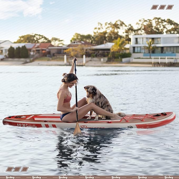 Paddle Board, 10.8' Stand Up Paddle Board with Premium Complete Inflatable SUP Accessories, Extra Wide Paddleboards for Adults & Kids-Pandora Collection