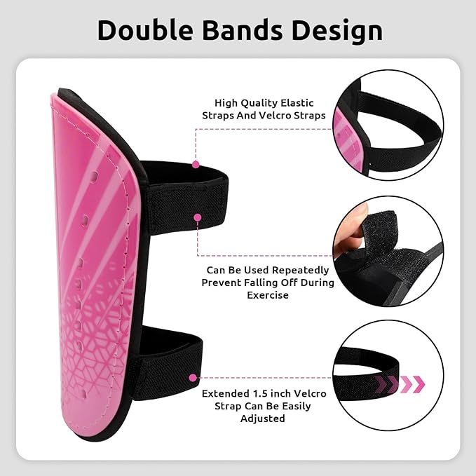 Shin Guards Soccer Youth Kids - Shin Guard for Boys Girls Teenagers Toddler 2-18 Years Old - Football Shin Pads Protection Equipment with Adjustable Straps