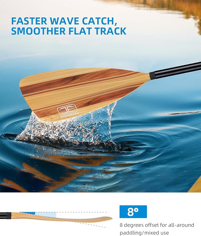 OCEANBROAD SUP Paddle - Adjustable Stand-Up Paddle for Paddleboard Kayak, Adjustable Aluminum Alloy Shaft with Reinforced Nylon Blades