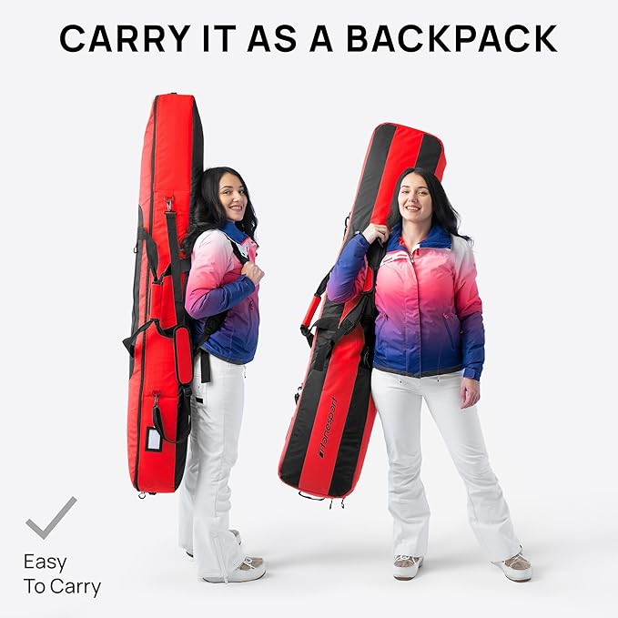 Snowboard Bag For Air Travel - Padded Snowboard Bag - Waterproof and Fully Padded Snowboarding Travel Bag For Flying - Up to 165 CM Snowboards