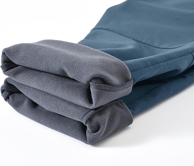 YSENTO Men's Fleece Lined Ski Snow Pants Winter Waterproof Softshell Insulated Hiking Cargo Pants