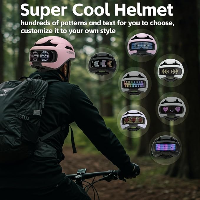 Smart Bike Helmet with Light: Bicycle Helmets for Adult Teens for Mountain & Road Cycling Electric Scooter Skateboard Skating