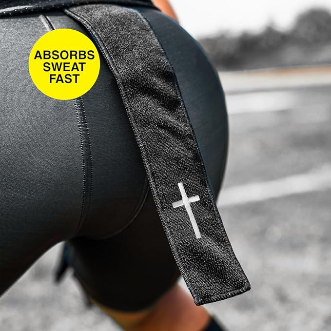 SLEEFS Faith Cross Black Thin Football Towel