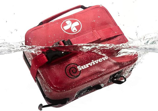 Surviveware 184 Pcs Waterproof Premium Survival First Aid Kit - Survival Emergency Preparedness for Travel Camping Gear, Survival Kit and Outdoor Emergencies - Survival Kit