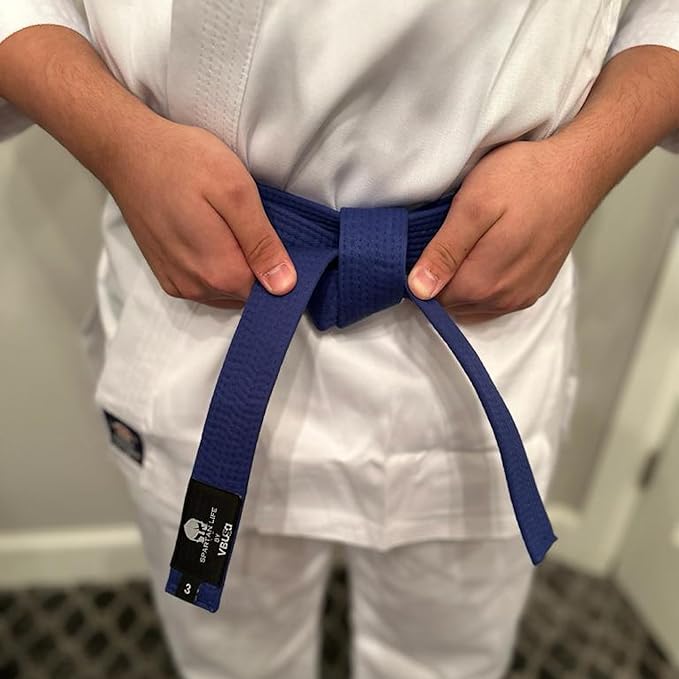 Karate Belt, All-Purpose Martial Arts Belt, Judo, Taekwondo Belt, Durable MMA Color Rank TKD Belt Size 0-6.