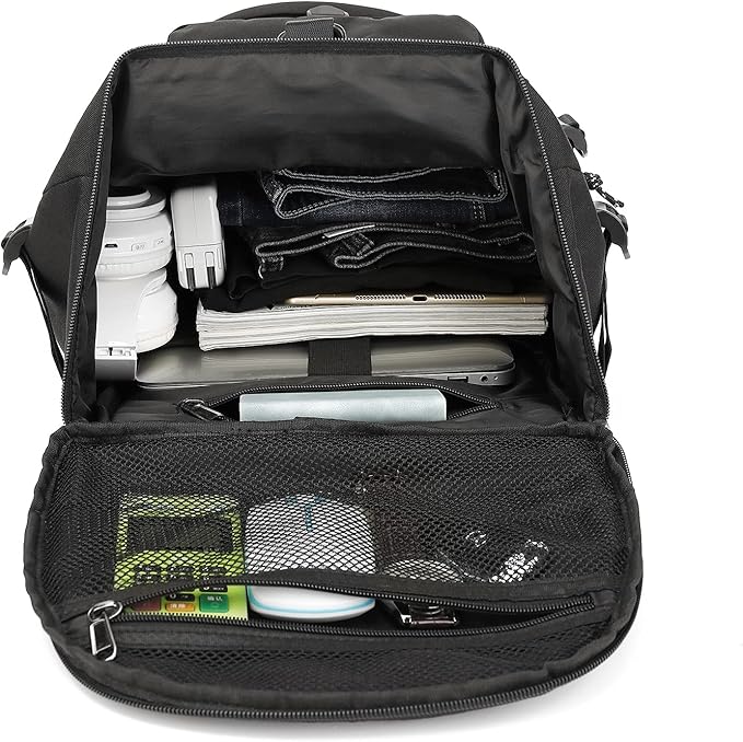 Kalesi Gym Duffle Bag Backpack 4-Way Waterproof with Shoes Compartment for travel Sport Hiking laptop (Black)