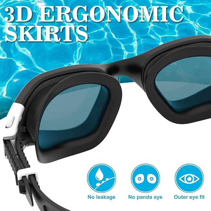 WIN.MAX Polarized Swimming Goggles Swim Pool Goggles Anti Fog Anti UV No Leakage Clear Vision for Men Women Adults Teenagers