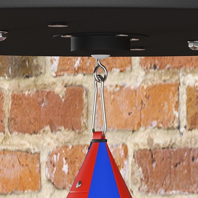 Soozier Wall Mounted Speed Bag Platform with 360-Degree Swivel, Adjustable Punching Bag for Home Fitness