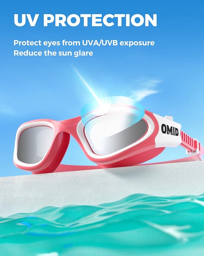 OMID Swim Goggles, P2 Polarized Swimming Goggles for Men Anti-fog Goggles Swimming for Adult Women