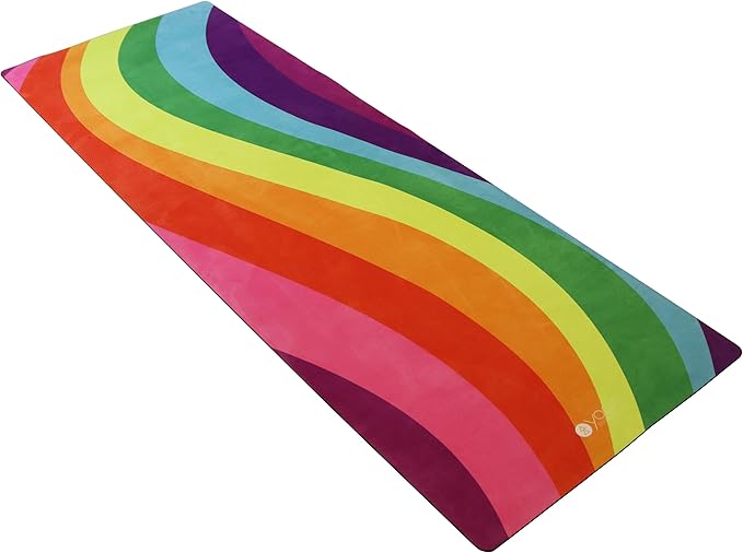 YOGA DESIGN LAB | The Combo Yoga Mat | 2-in-1 Mat+Towel | Eco Luxury | Ideal for Hot Yoga, Power, Bikram, Ashtanga, Sweat | Studio Quality | Includes Carrying Strap!