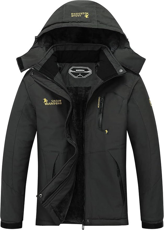 MOERDENG Women's Waterproof Ski Jacket Warm Winter Snow Coat Mountain Windbreaker Hooded Raincoat Jacket