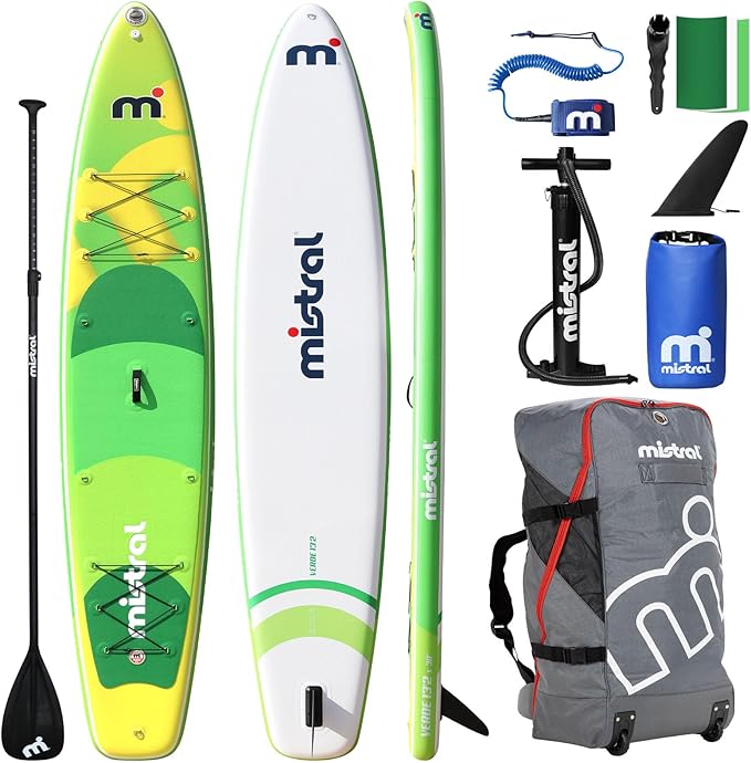 Mistral Stand Up Inflatable Paddle Board Racing & Touring Board 13'2"/ 14' Race Board, Backpack with Wheels, Durable ISUP for Youth & Adult, w/Premium SUP Accessories