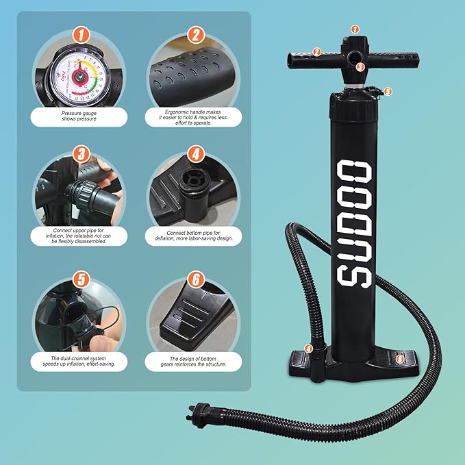 Inflatable Stand Up Paddle Board 10‘x30‘‘- Ultra-Light SUP with Backpack, Pump, Paddle, Coil Leash, 3 Fins, Repair Kit, Stable Design, Non-Slip EVA Deck for Adults & Youth