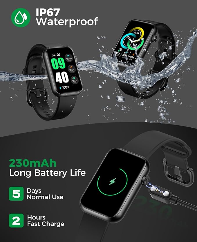 Smart Watch Fitness Tracker (Answer/Make Calls), 24/7 Heart Rate Spo2 Blood Pressure Monitor Sleep Tracker, 114 Sports Modes Calorie Step Tracker Pedometer, Waterproof Activity Tracker for Women Men