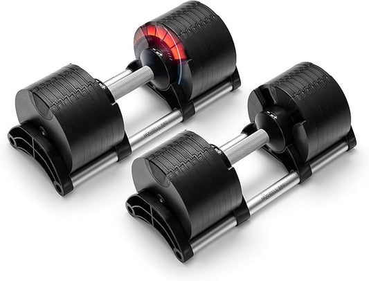 NUOBELL Adjustable Dumbbells 5-80 lbs: Replace 16 Sets, Ideal for Home Gym Weight Bench & Press