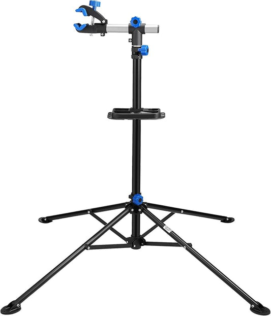 Pro Stand Plus Bike Rack - Heavy-Duty Telescoping Bicycle Stand with Tool Tray, Rotating Clamps, and Adjustable Handlebar Rod by RAD Cycle (Black)