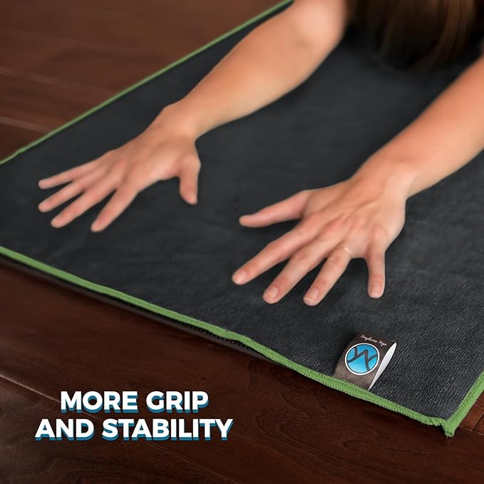 Youphoria Yoga Microfiber Non-Slip Towel - Hot Yoga Mat Towel for Enhanced Grip and Sweat Absorption