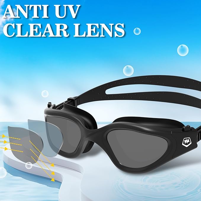 WIN.MAX Polarized Swimming Goggles Swim Pool Goggles Anti Fog Anti UV No Leakage Clear Vision for Men Women Adults Teenagers