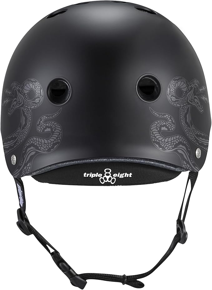 Triple Eight Deep Cover Helmet - Ideal for Skateboarding, Bicycling, BMX, and Roller Skating