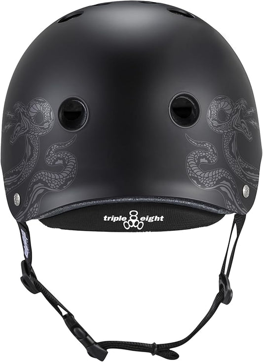 Triple Eight Deep Cover Helmet - Ideal for Skateboarding, Bicycling, BMX, and Roller Skating