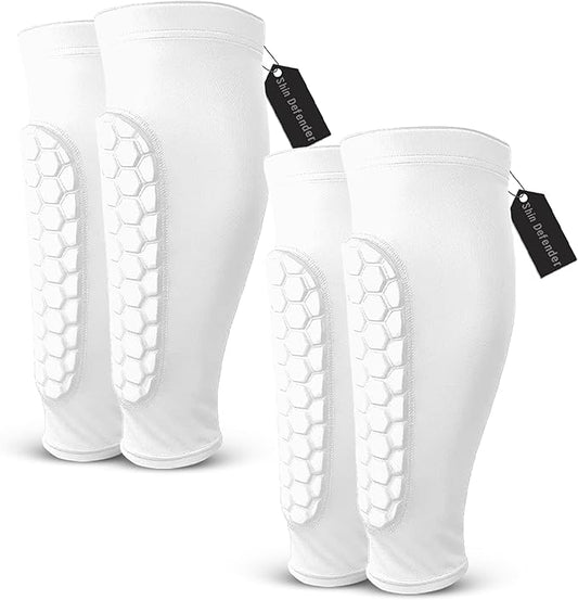 Shin Defender Shin Guards - 2 Pairs of Shin Defender Shin Guards Kids, Soccer Shindefender Sleeves for Youth Adult