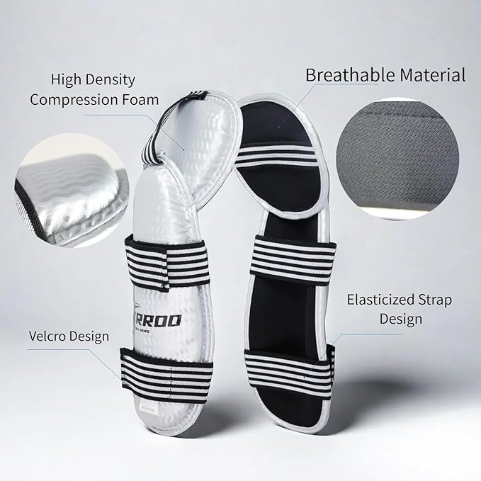 Taekwondo Shin Guards Arm Guard Protector Set for Kickboxing Martial Arts Taekwondo Karate Muay Thai Sparring Combat, Suitable for Children Teenagers and Adults