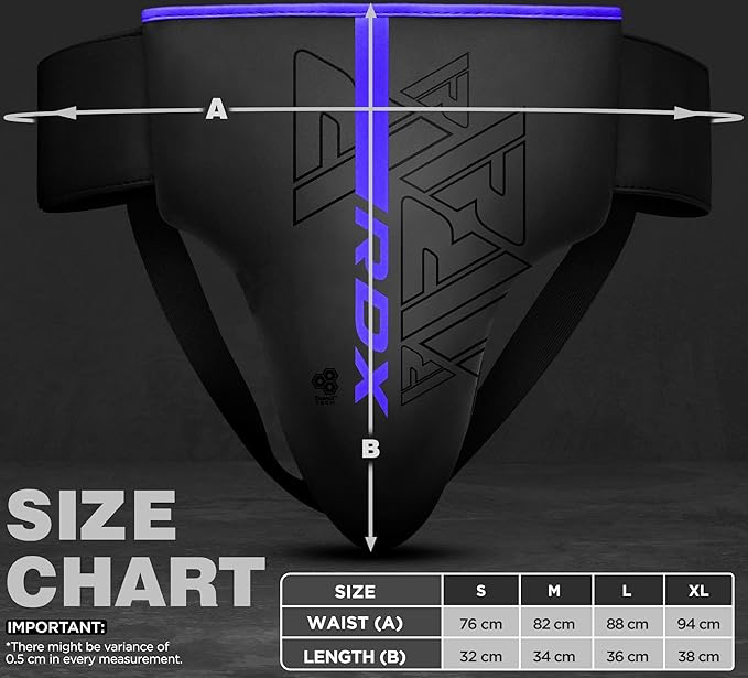 RDX Groin Protector for Boxing, Muay Thai, Kickboxing and MMA Fighting, Maya Hide Leather Abdo Gear for Martial Arts Training, Men Jockstrap Abdominal Protector for Sparring, Taekwondo and Grappling
