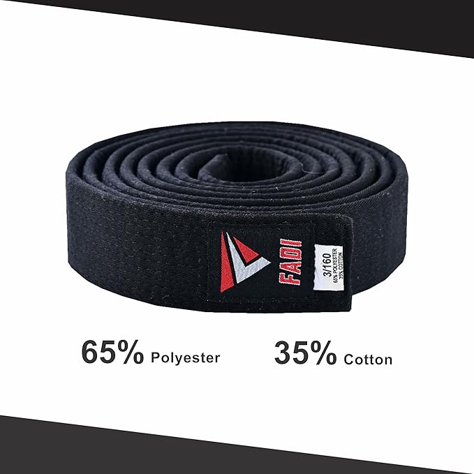 Martial Arts Belt for Karate, Judo, Aikido and Taekwondo - Durable Cotton-Polyester Blend for Adults and Kids