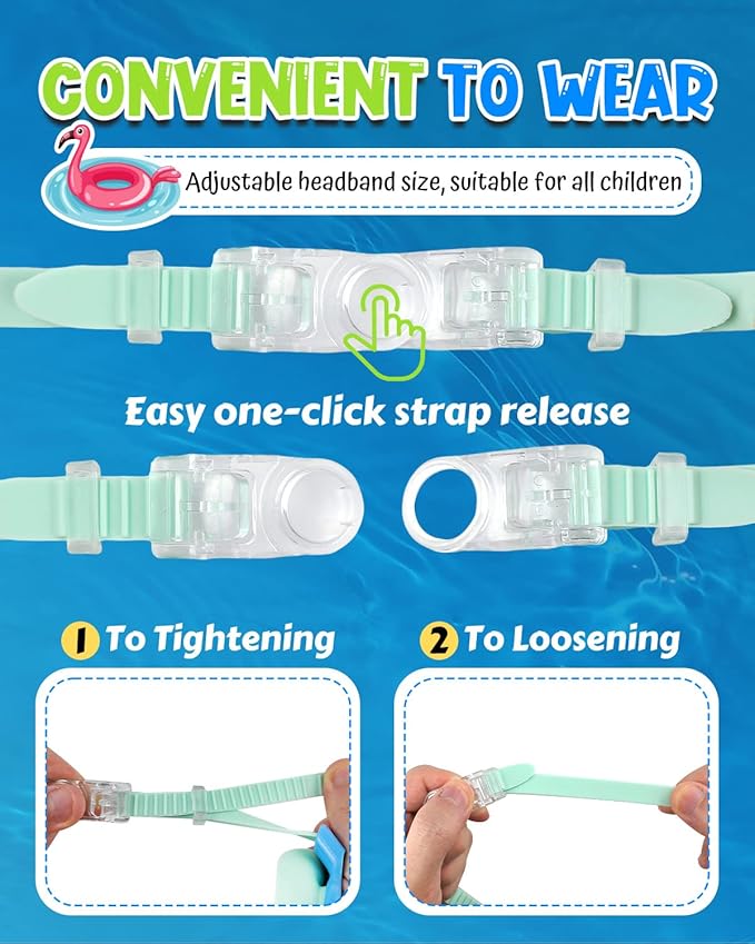 Rantizon Swim Goggles 2 Pack, Wide View Anti Fog&UV Swimming Goggles for Audlt, No Leaking Swim Glasses for Men Women Kids