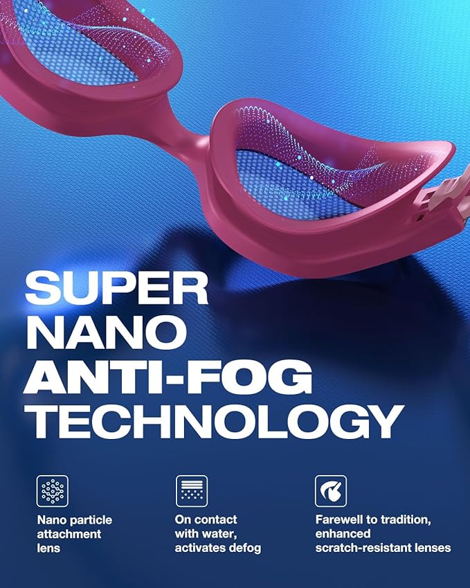 ZIONOR G1 Nava Super Anti-Fog Unisex Swim Goggles Mirror/Bright Smoke Lens