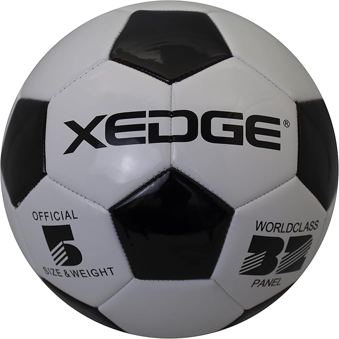 XEDGE Official Size Soccer Ball,Size 5 Training Ball for Girls,Boys,Youth Teenagers,Adults,Machine Stitched for Indoor Outdoor Play