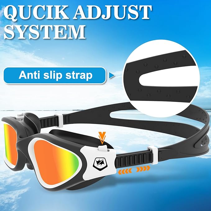 WIN.MAX Polarized Swimming Goggles Swim Pool Goggles Anti Fog Anti UV No Leakage Clear Vision for Men Women Adults Teenagers