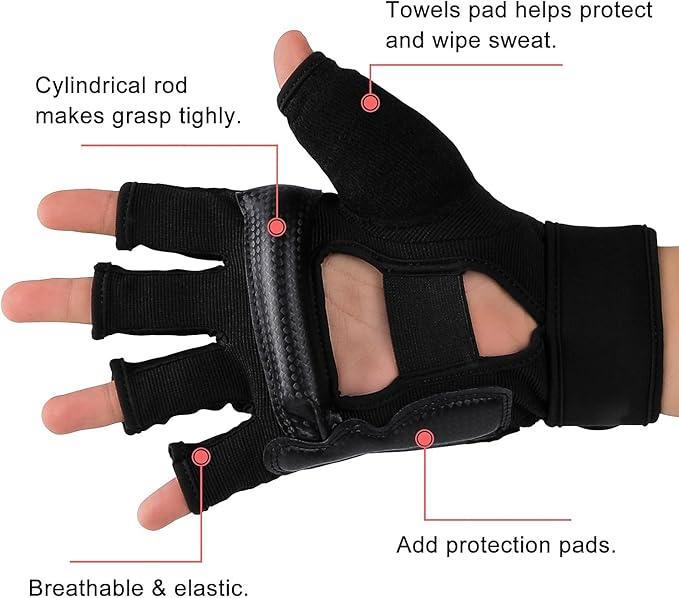 FitsT4 Sports Half Mitts MMA UFC Training Boxing Punch Bag Martial Arts Gloves