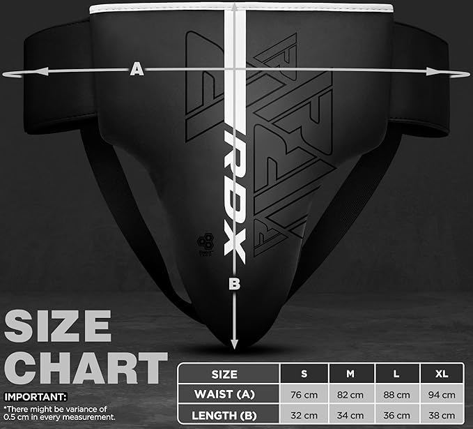 RDX Groin Protector for Boxing, Muay Thai, Kickboxing and MMA Fighting, Maya Hide Leather Abdo Gear for Martial Arts Training, Men Jockstrap Abdominal Protector for Sparring, Taekwondo and Grappling