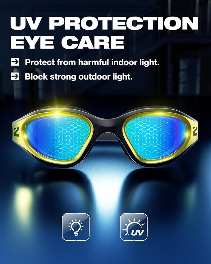 ZIONOR G1 Nava Super Anti-Fog Unisex Swim Goggles Mirror/Bright Smoke Lens