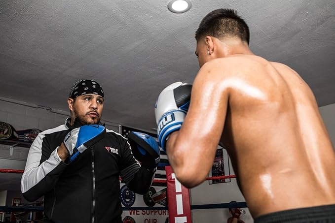 Platinum Perilous Micro Palm Mitts, Black/Silver/Blue - Boxing & Muay Thai Pads, Punching & Focus Mitts, MMA & Kickboxing Equipment