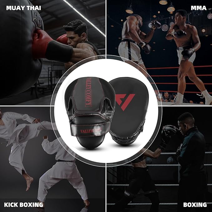 Valleycomfy Boxing Punching Mitts,Boxing Pads Mitts for Men,Ideal for Boxing Training,Kickboxing,Martial Arts