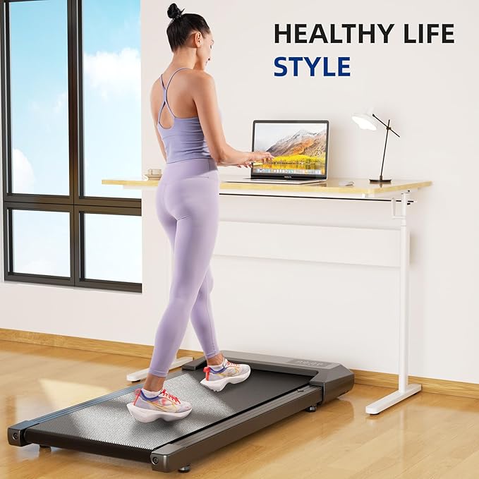SupeRun Walking Pad, Under Desk Treadmill, 3 in 1 Portable Treadmill with Remote Control LED Display, 2.5 HP Quiet Walking Jogging Machine for Office Home Use, 300 Lbs Capacity