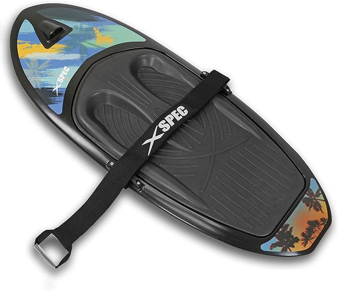 Xspec Kneeboard with Hook Strap for Knee Surfing Boating Waterboarding Kneeling with Padded Foam Surface for Kids, Teens & Adults