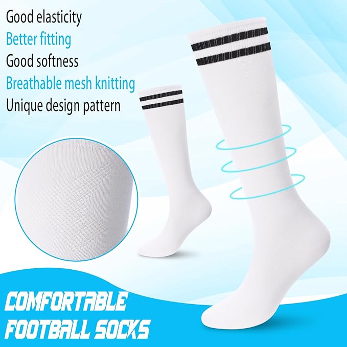 Soccer Shin Guards and Socks Kids Youth Lightweight Soccer Pads Defender with Ankle Protection Ski Shin Guards Football Equipment for Age 4-14 Toddler Boys Girls Teens