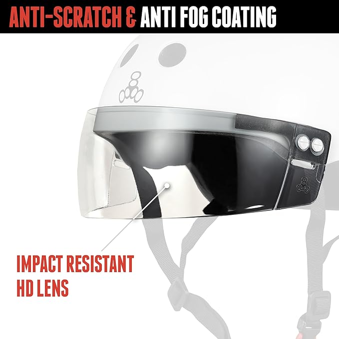 Triple Eight The Certified Sweatsaver Helmet with Visor for Roller Derby, Skateboarding and BMX