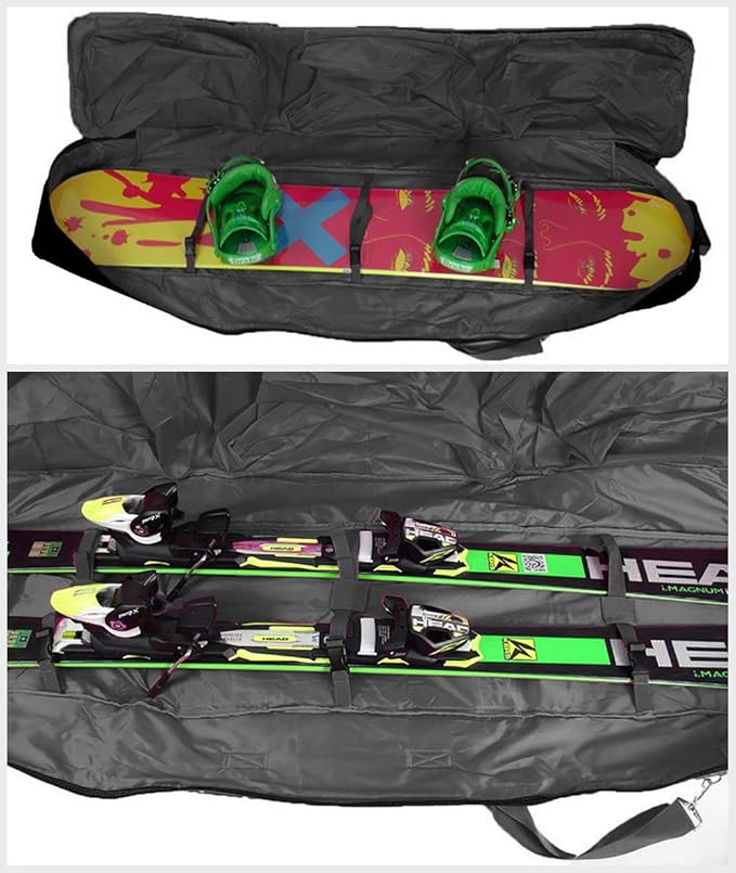 UNISTRENGH Padded Snowboard Bag With Wheels - Travel Bag for Single Snowboard and Snowboard Boots,Helmet,Clothes