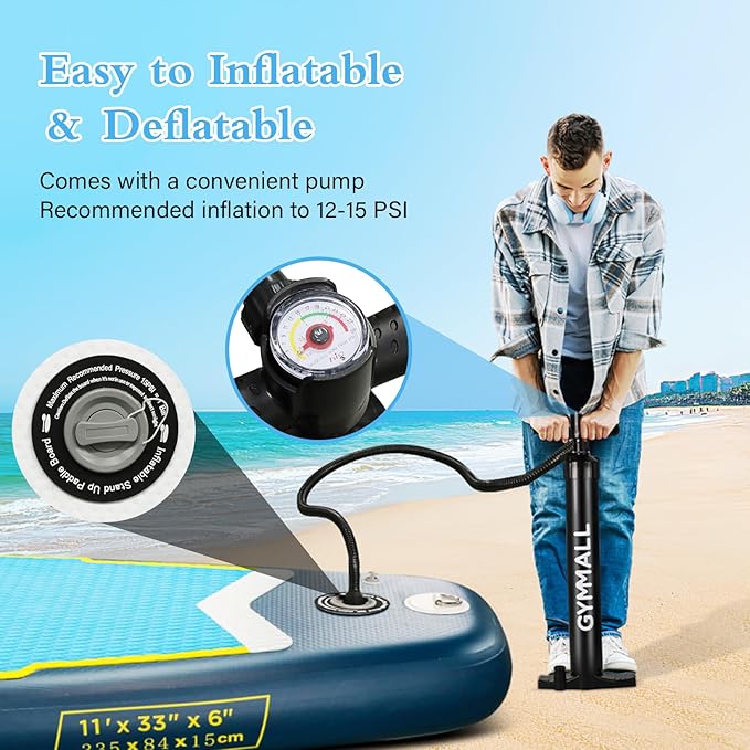 Paddle Board, Inflatable Stand Up SUP Paddle Boards for Adults & Youths of All Skill Levels, Wide & Non-Slip Deck Design Blow Up Paddleboards with Premium Accessories & Storage Bag