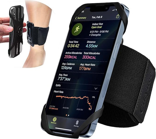 Cikyner Running wristband, Running Phone Holder Sports wristband 360° Rotatable & Detachable Running Phone wristband for 4.5- 7'' iPhone for Gym Jogging Cycling Hiking