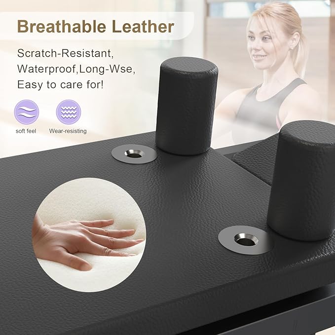 Pilates Reformer, Foldable Reformer Pilates Machine, Pilates Equipment for Home Women Use Gym Workout & Advanced and Beginners Users, Up to 400 lbs Weight Capacity Reformers