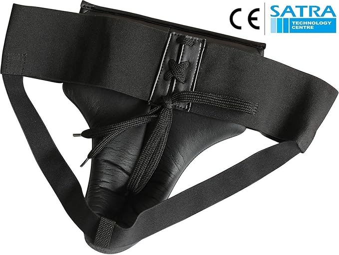 RDX Groin Protector for Boxing, Muay Thai, Kickboxing and MMA Training, Maya Hide Leather Abdo Gear for Martial Arts , SATRA Approved Abdominal Guard for Karate and Taekwondo