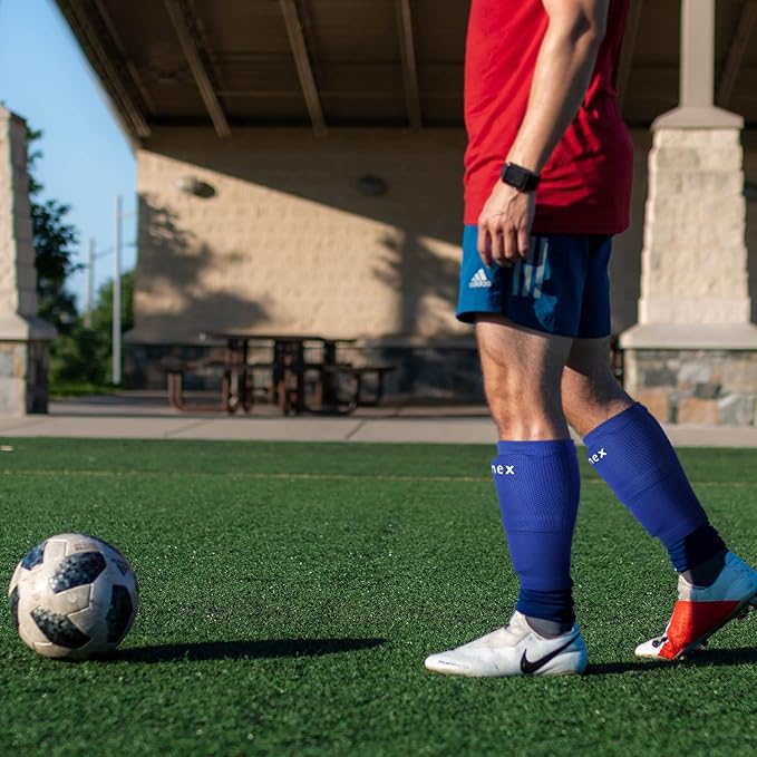 Gonex Soccer Shin Guards for Kids Adult, Youth Boys Girls Shin Guards Slip in Soccer Shin Pad Sleeves Canilleras for Football Games, EVA Cushion Protection Reduce Shocks & Injuries